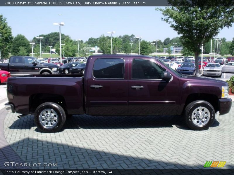 Dark Cherry Metallic / Dark Titanium 2008 Chevrolet Silverado 1500 LS Crew Cab