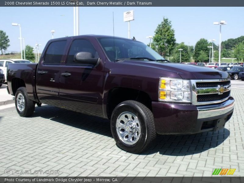 Dark Cherry Metallic / Dark Titanium 2008 Chevrolet Silverado 1500 LS Crew Cab