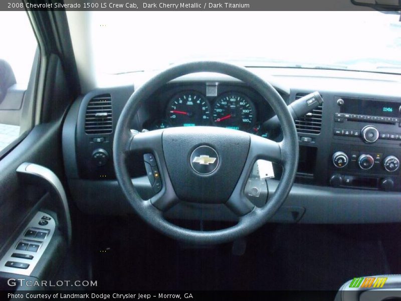 Dark Cherry Metallic / Dark Titanium 2008 Chevrolet Silverado 1500 LS Crew Cab