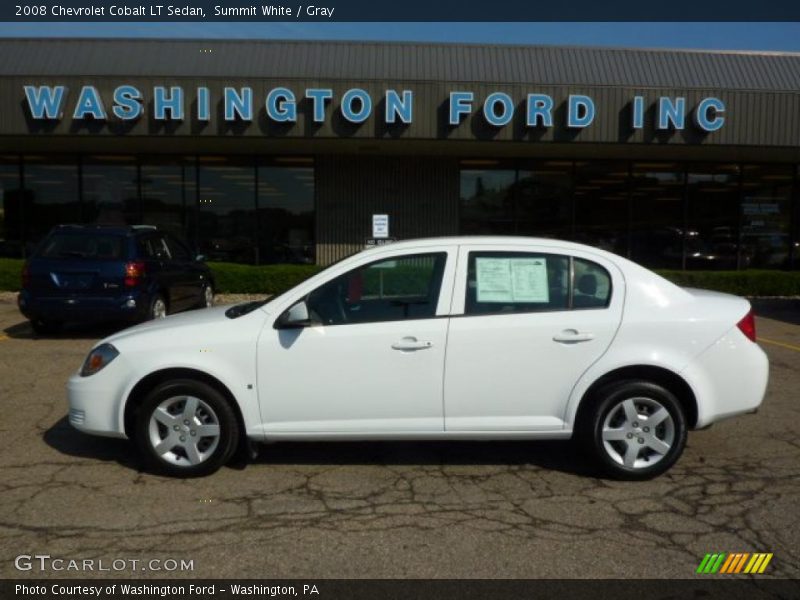 Summit White / Gray 2008 Chevrolet Cobalt LT Sedan