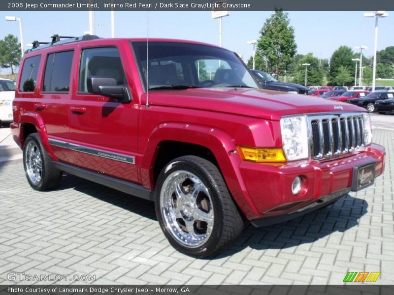 Inferno Red Pearl / Dark Slate Gray/Light Graystone 2006 Jeep Commander Limited