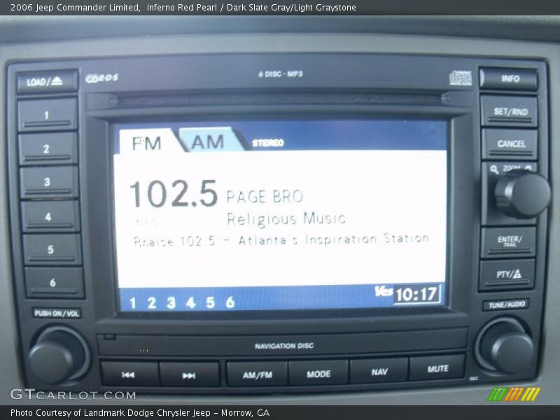 Inferno Red Pearl / Dark Slate Gray/Light Graystone 2006 Jeep Commander Limited