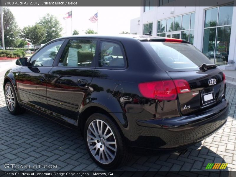 Brilliant Black / Beige 2008 Audi A3 2.0T
