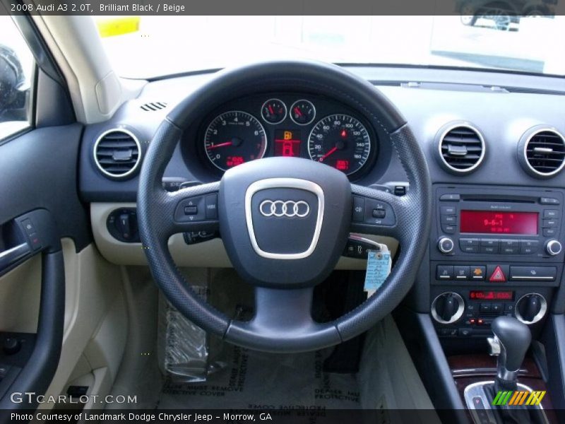 Brilliant Black / Beige 2008 Audi A3 2.0T