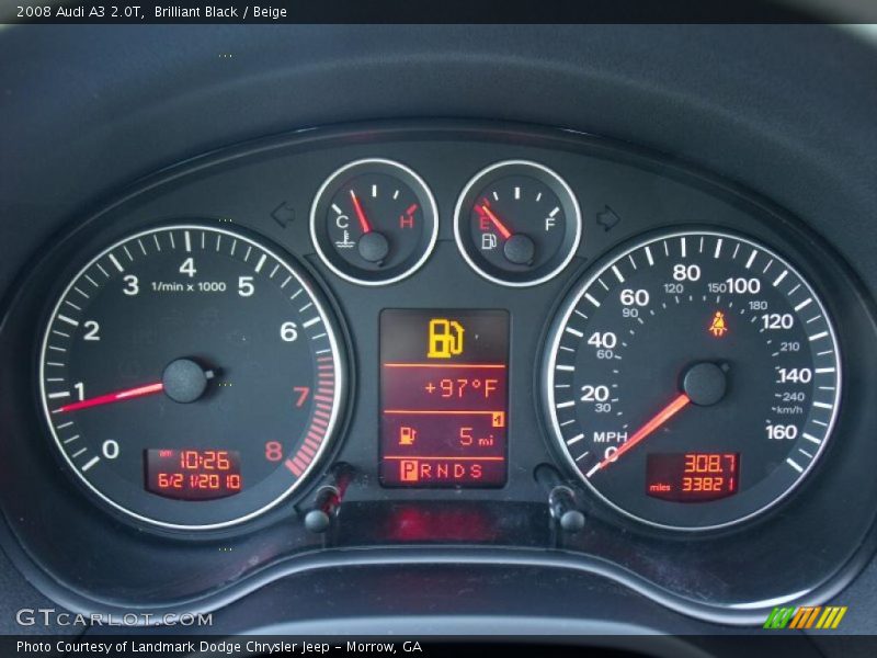 Brilliant Black / Beige 2008 Audi A3 2.0T