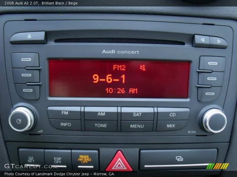 Brilliant Black / Beige 2008 Audi A3 2.0T