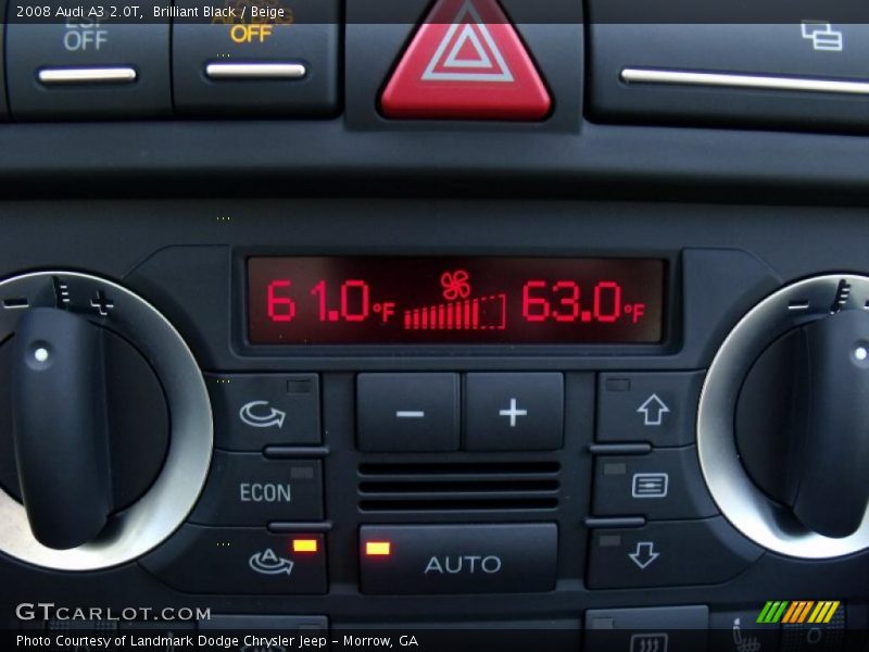 Brilliant Black / Beige 2008 Audi A3 2.0T