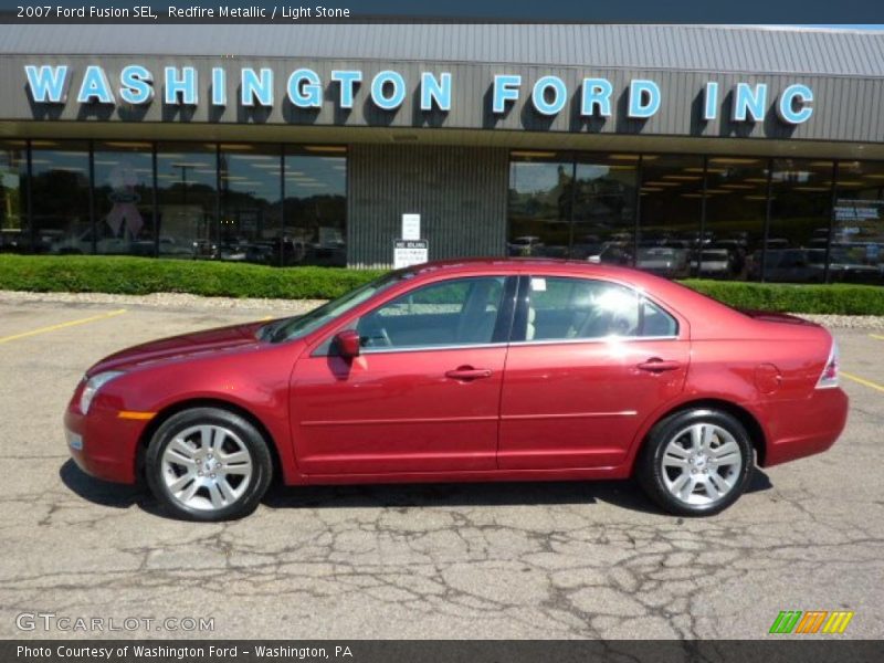 Redfire Metallic / Light Stone 2007 Ford Fusion SEL