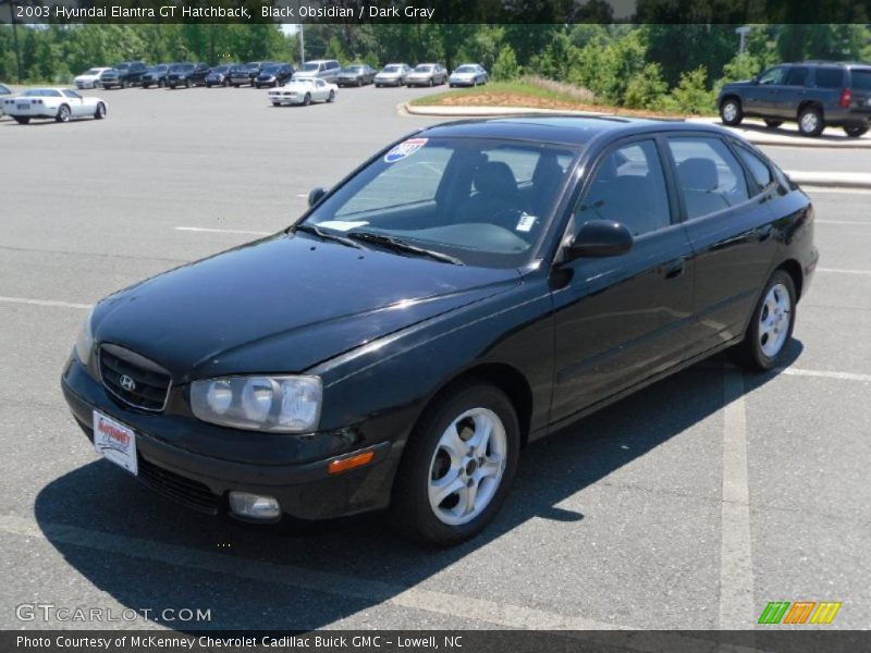 Black Obsidian / Dark Gray 2003 Hyundai Elantra GT Hatchback