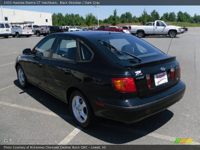 Black Obsidian / Dark Gray 2003 Hyundai Elantra GT Hatchback