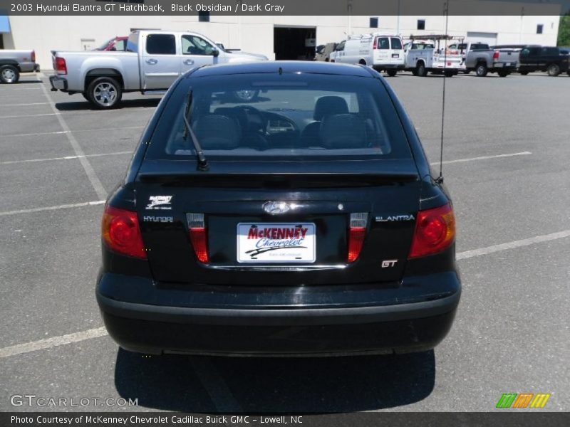 Black Obsidian / Dark Gray 2003 Hyundai Elantra GT Hatchback