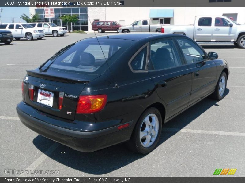 Black Obsidian / Dark Gray 2003 Hyundai Elantra GT Hatchback