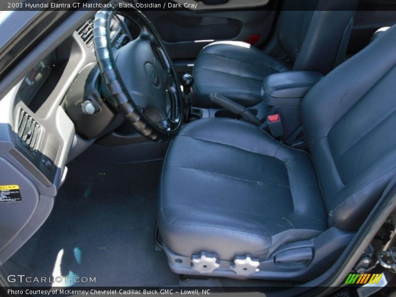 Black Obsidian / Dark Gray 2003 Hyundai Elantra GT Hatchback