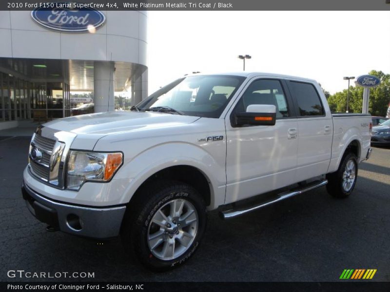 White Platinum Metallic Tri Coat / Black 2010 Ford F150 Lariat SuperCrew 4x4