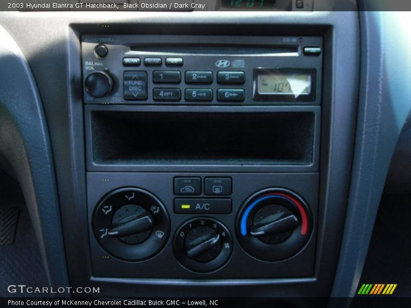 Black Obsidian / Dark Gray 2003 Hyundai Elantra GT Hatchback