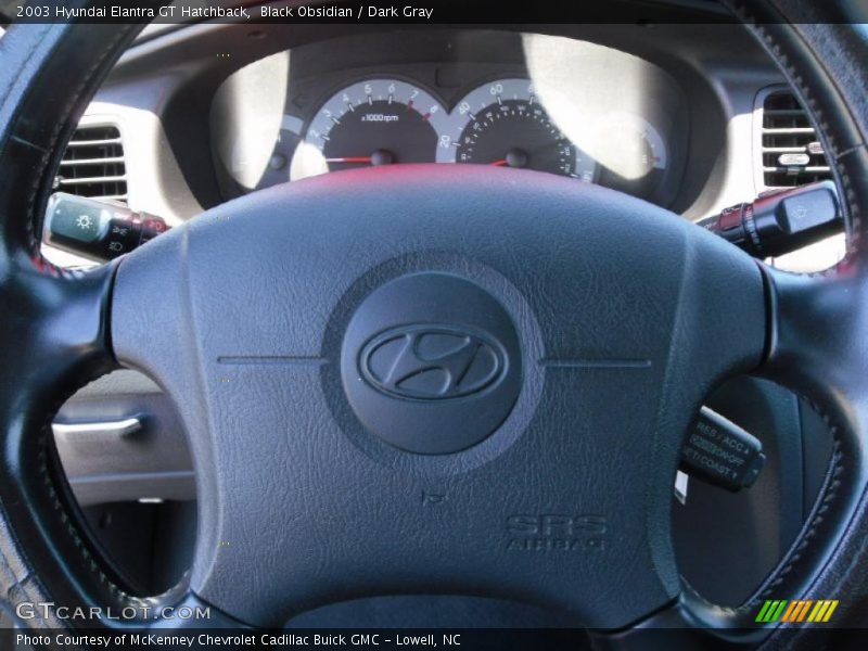 Black Obsidian / Dark Gray 2003 Hyundai Elantra GT Hatchback