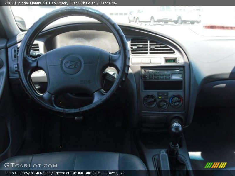 Black Obsidian / Dark Gray 2003 Hyundai Elantra GT Hatchback
