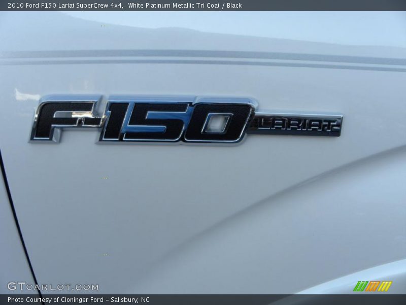 White Platinum Metallic Tri Coat / Black 2010 Ford F150 Lariat SuperCrew 4x4