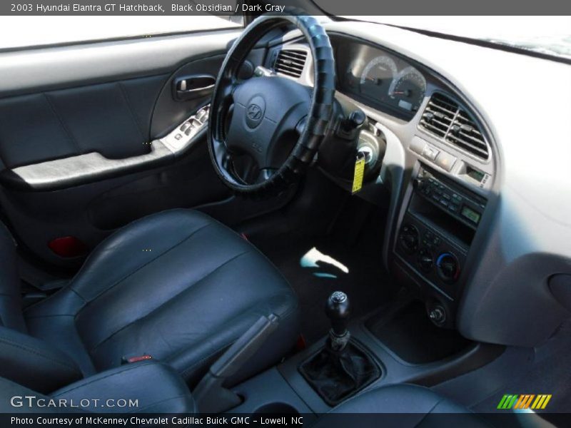 Black Obsidian / Dark Gray 2003 Hyundai Elantra GT Hatchback