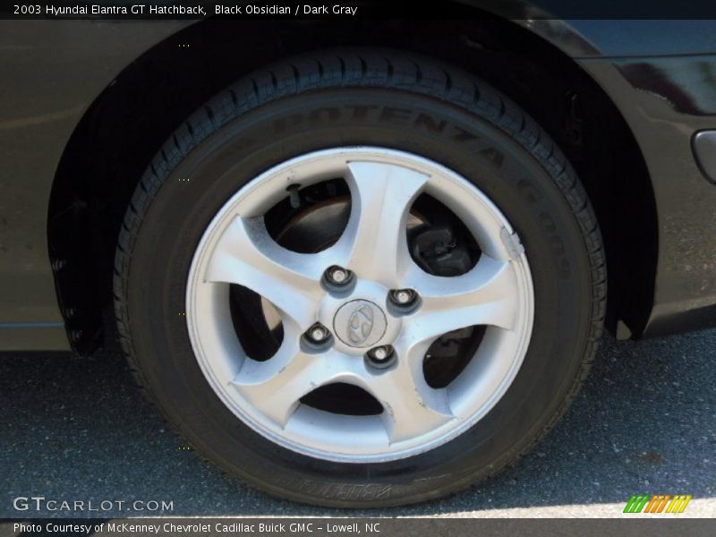 Black Obsidian / Dark Gray 2003 Hyundai Elantra GT Hatchback