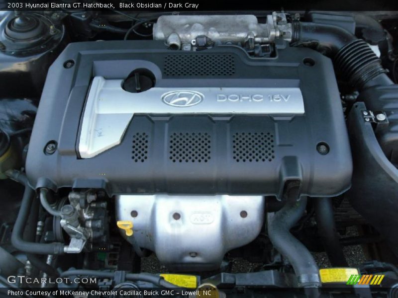 Black Obsidian / Dark Gray 2003 Hyundai Elantra GT Hatchback
