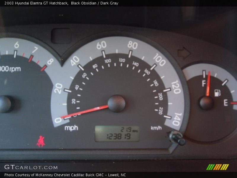 Black Obsidian / Dark Gray 2003 Hyundai Elantra GT Hatchback