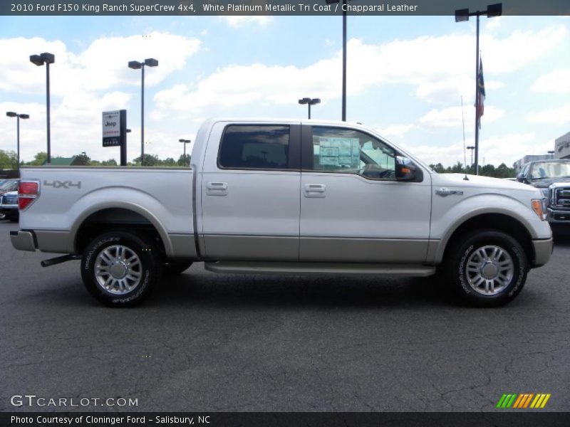 White Platinum Metallic Tri Coat / Chapparal Leather 2010 Ford F150 King Ranch SuperCrew 4x4