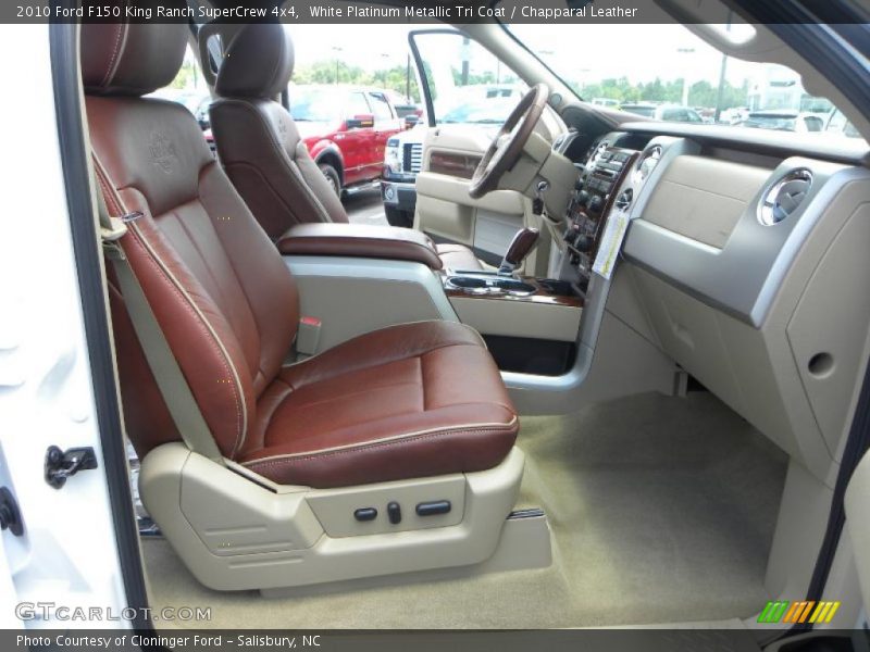 White Platinum Metallic Tri Coat / Chapparal Leather 2010 Ford F150 King Ranch SuperCrew 4x4