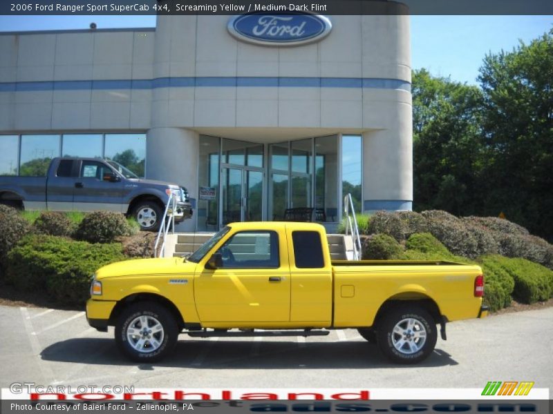 Screaming Yellow / Medium Dark Flint 2006 Ford Ranger Sport SuperCab 4x4