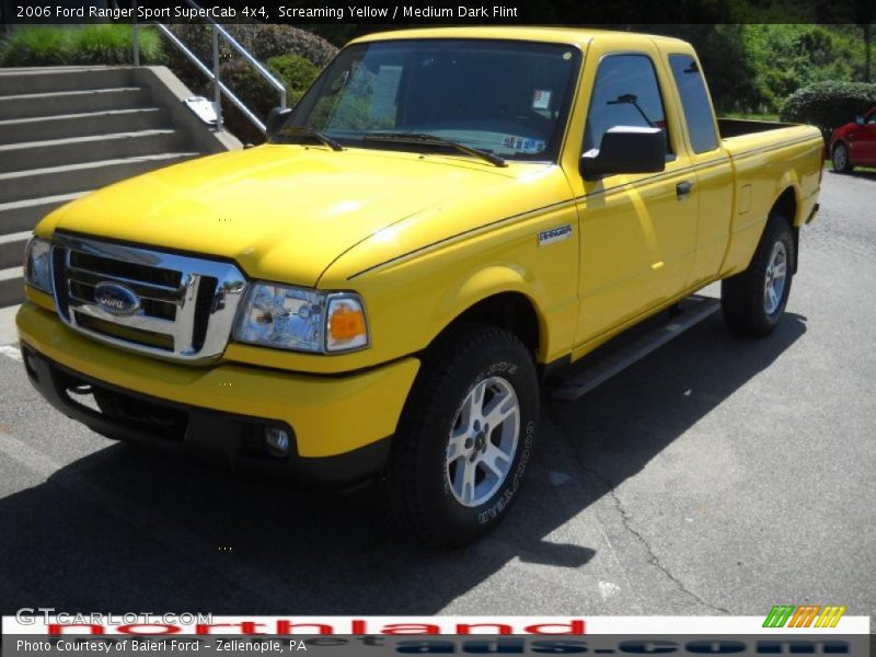 Screaming Yellow / Medium Dark Flint 2006 Ford Ranger Sport SuperCab 4x4