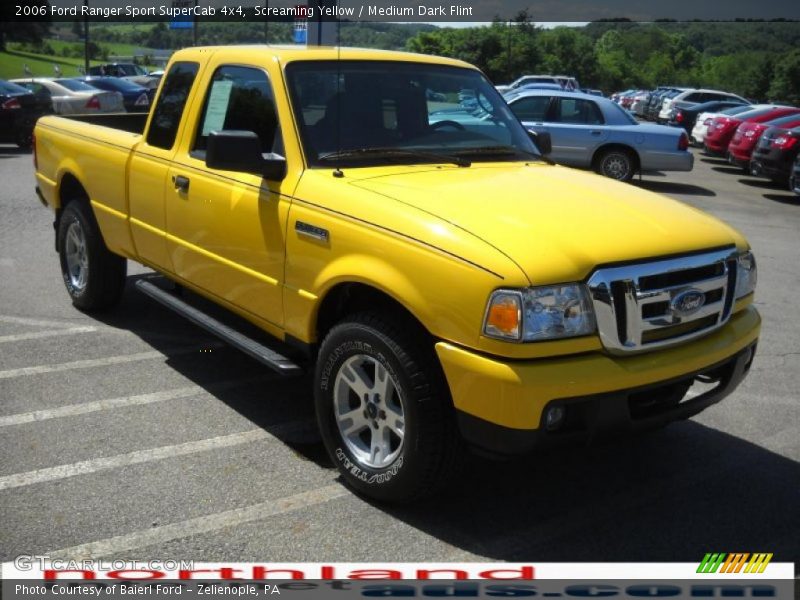 Screaming Yellow / Medium Dark Flint 2006 Ford Ranger Sport SuperCab 4x4