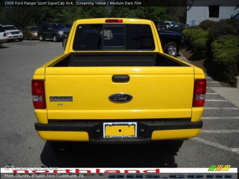 Screaming Yellow / Medium Dark Flint 2006 Ford Ranger Sport SuperCab 4x4