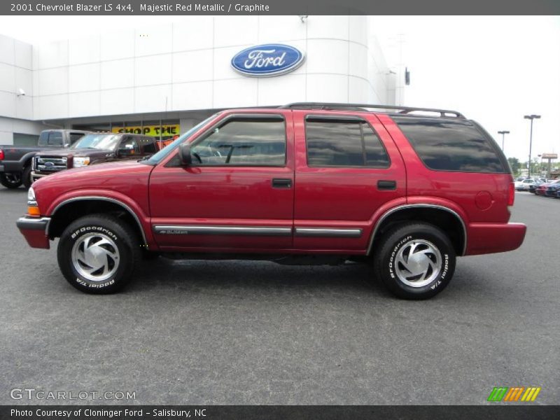 Majestic Red Metallic / Graphite 2001 Chevrolet Blazer LS 4x4