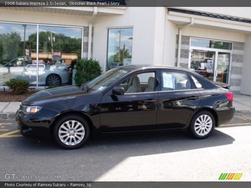 Obsidian Black Pearl / Ivory 2008 Subaru Impreza 2.5i Sedan