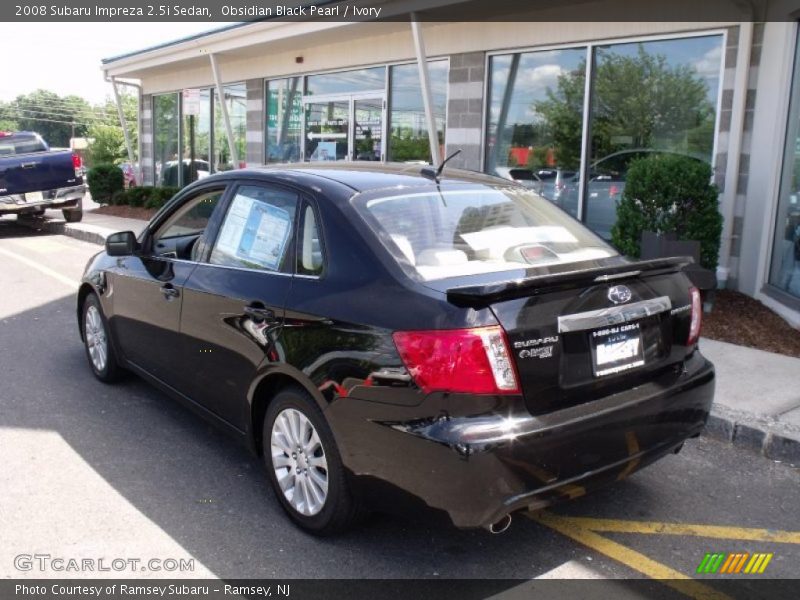 Obsidian Black Pearl / Ivory 2008 Subaru Impreza 2.5i Sedan