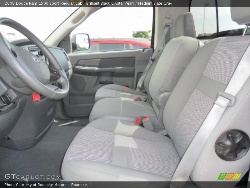 Brilliant Black Crystal Pearl / Medium Slate Gray 2008 Dodge Ram 1500 Sport Regular Cab