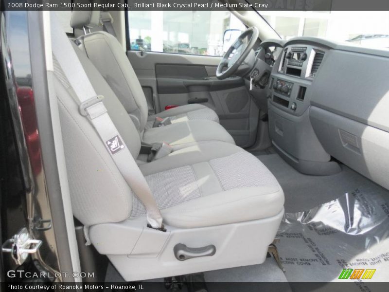 Brilliant Black Crystal Pearl / Medium Slate Gray 2008 Dodge Ram 1500 Sport Regular Cab