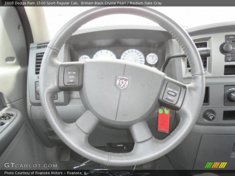 Brilliant Black Crystal Pearl / Medium Slate Gray 2008 Dodge Ram 1500 Sport Regular Cab