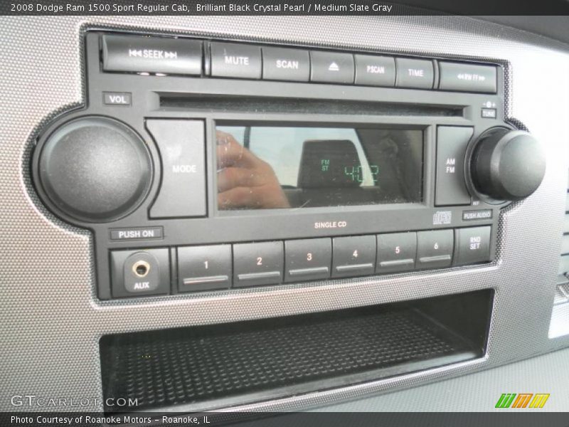 Brilliant Black Crystal Pearl / Medium Slate Gray 2008 Dodge Ram 1500 Sport Regular Cab