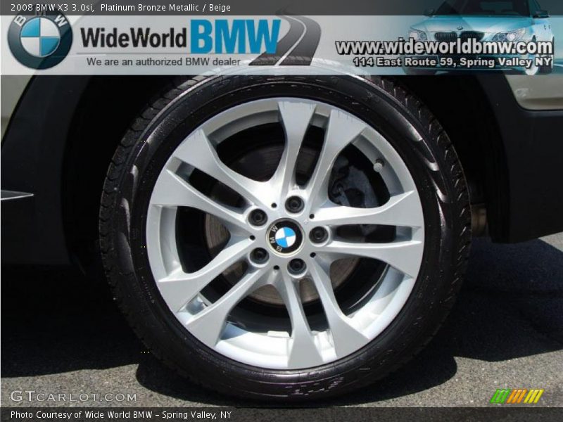 Platinum Bronze Metallic / Beige 2008 BMW X3 3.0si