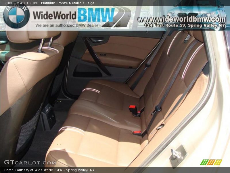 Platinum Bronze Metallic / Beige 2008 BMW X3 3.0si