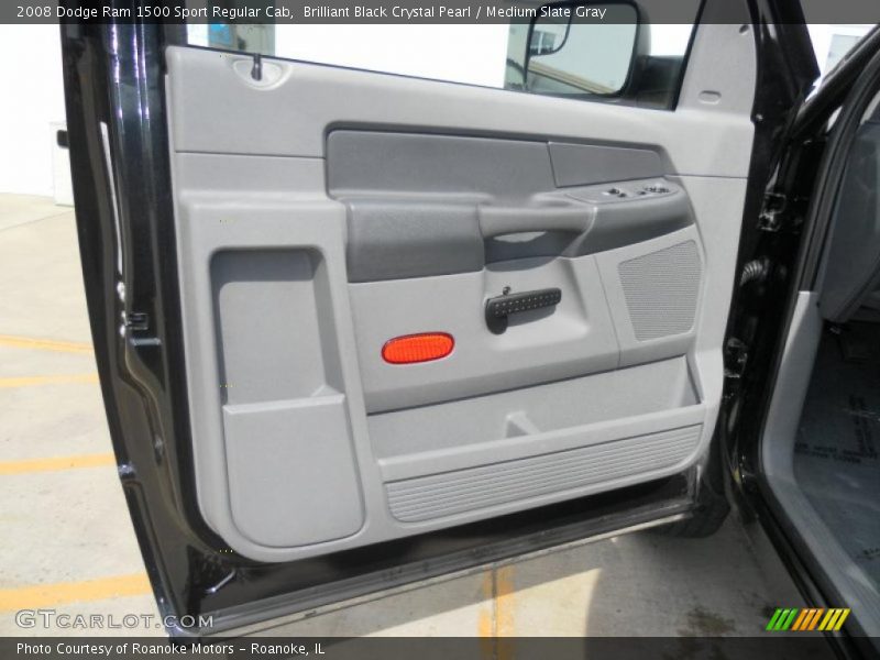 Brilliant Black Crystal Pearl / Medium Slate Gray 2008 Dodge Ram 1500 Sport Regular Cab