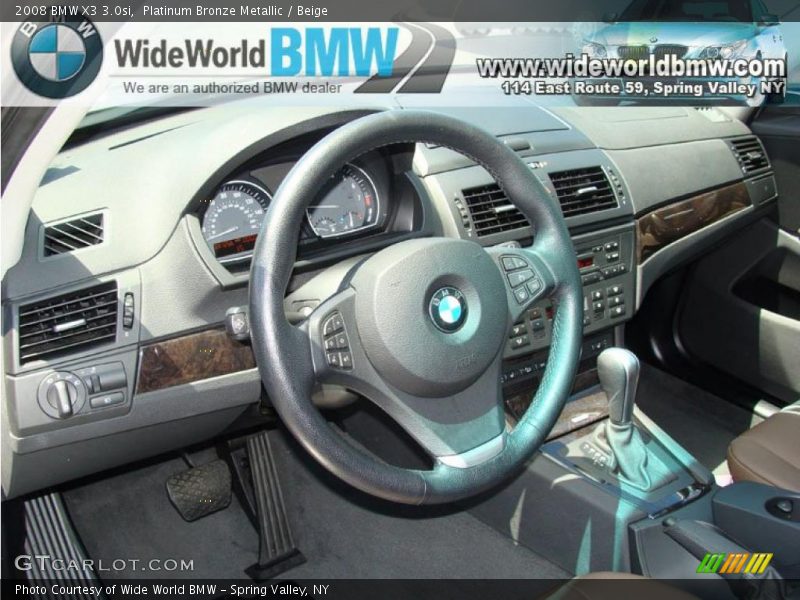 Platinum Bronze Metallic / Beige 2008 BMW X3 3.0si