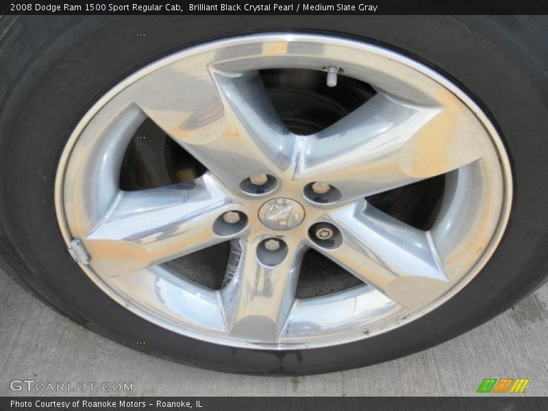 Brilliant Black Crystal Pearl / Medium Slate Gray 2008 Dodge Ram 1500 Sport Regular Cab