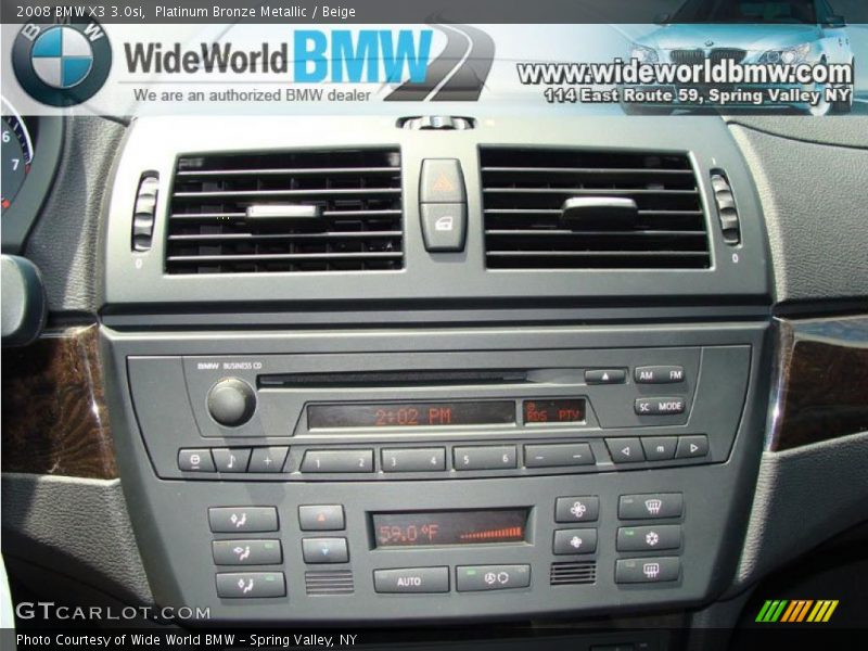 Platinum Bronze Metallic / Beige 2008 BMW X3 3.0si
