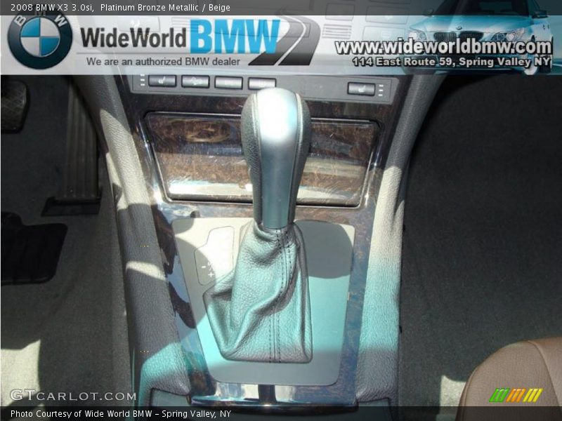 Platinum Bronze Metallic / Beige 2008 BMW X3 3.0si