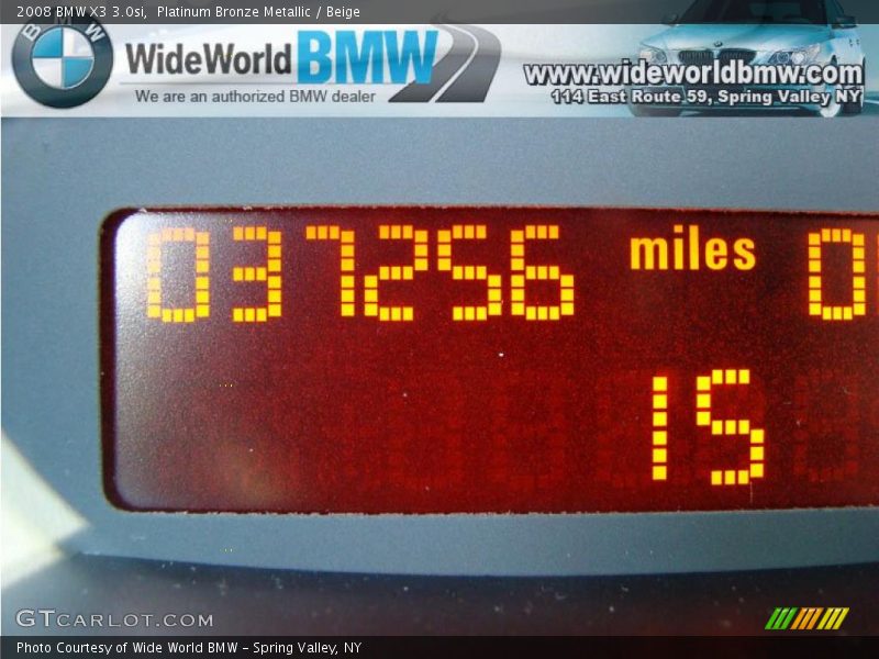 Platinum Bronze Metallic / Beige 2008 BMW X3 3.0si