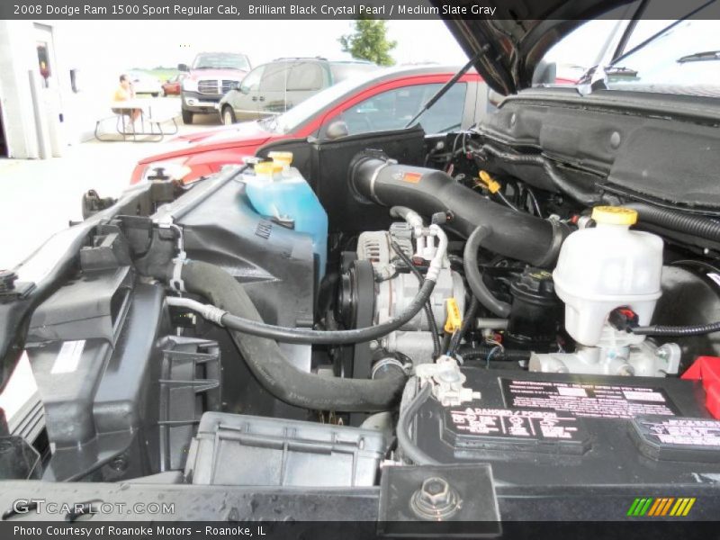 Brilliant Black Crystal Pearl / Medium Slate Gray 2008 Dodge Ram 1500 Sport Regular Cab