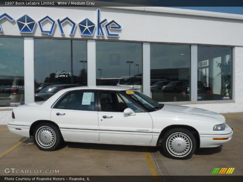 White / Medium Gray 1997 Buick LeSabre Limited