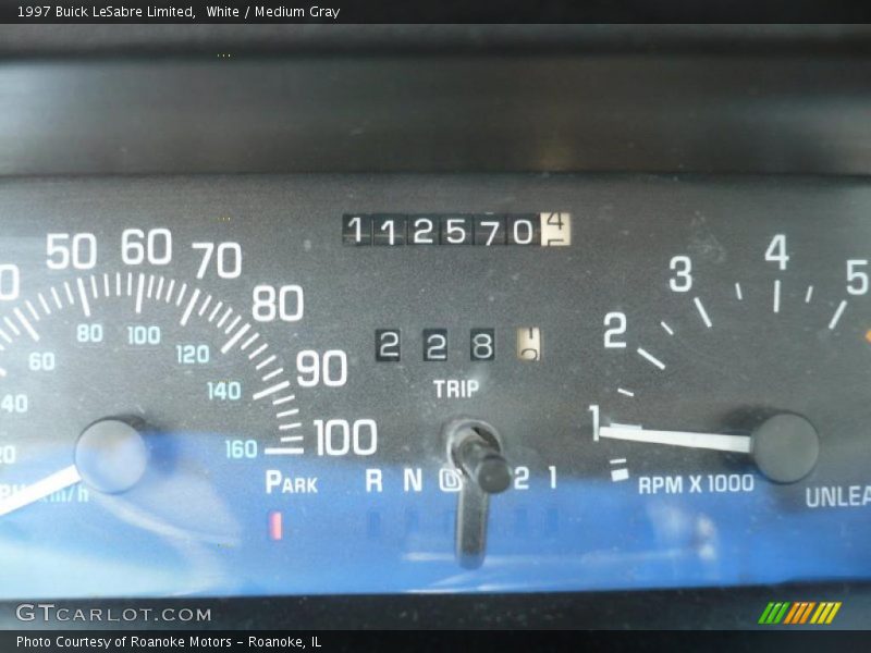 White / Medium Gray 1997 Buick LeSabre Limited